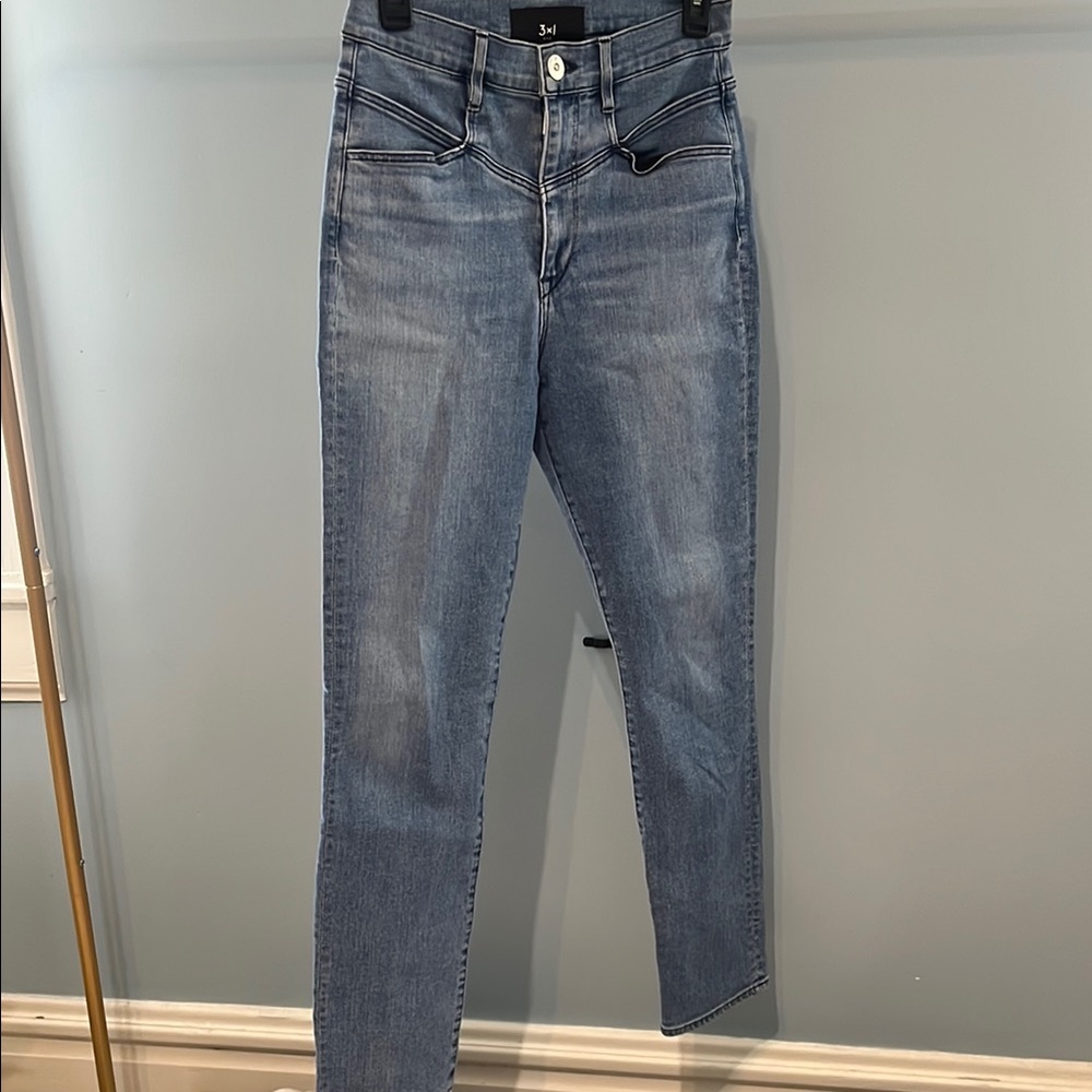 3X1 Corset Top Straight Leg Jeans